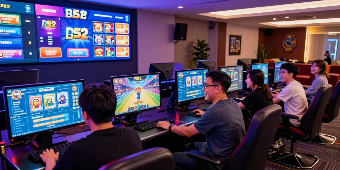 Active players enjoying the B52 gaming experience with vibrant visuals and engaging atmosphere.