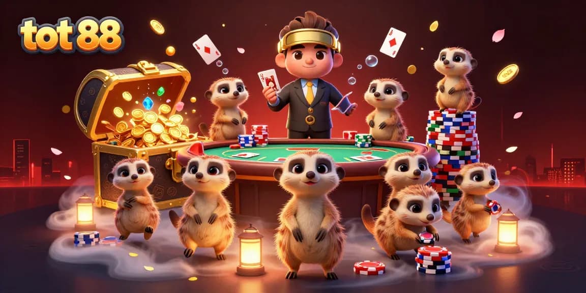 Experience the excitement of tot 88 at this vibrant meerkat casino, featuring playful characters and engaging poker elements.