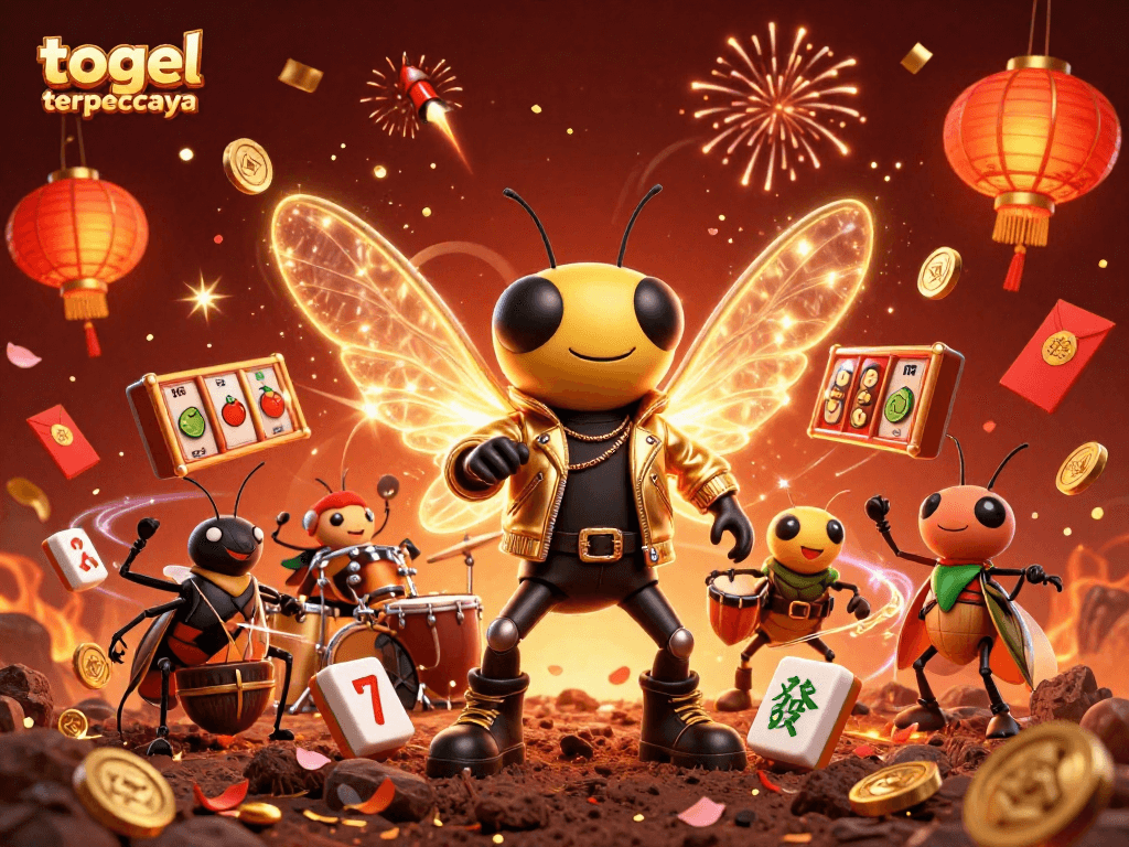 Win big with togel terpercaya in this vibrant 3D casino scene featuring engaging elements and characters.