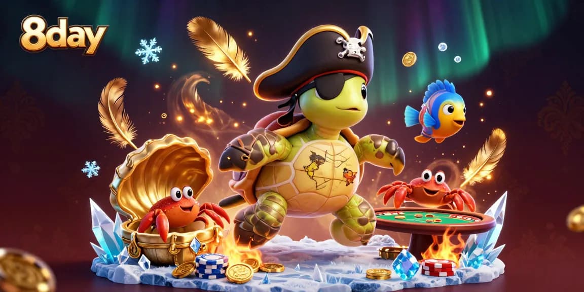 Experience thrilling gameplay at 8day with vibrant casino elements and exciting animated characters.