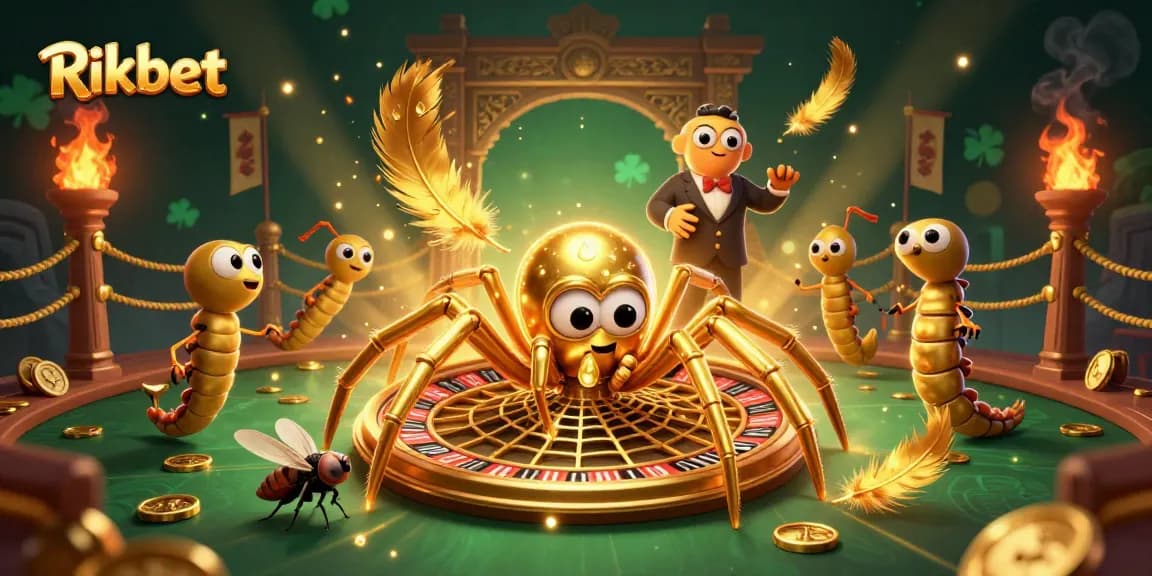 Experience the excitement of Rikbet with a stunning roulette wheel web and animated characters!