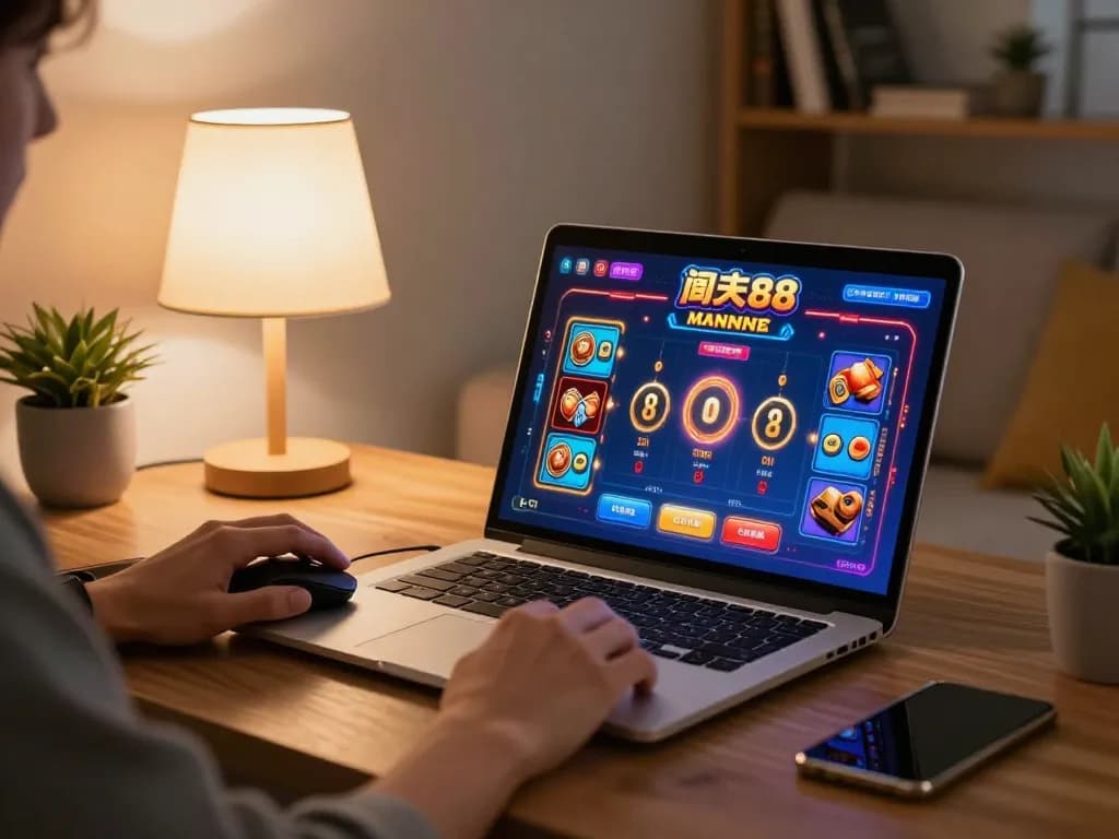 Player enjoying mantra88 online casino game with tablet and relaxed ambiance.