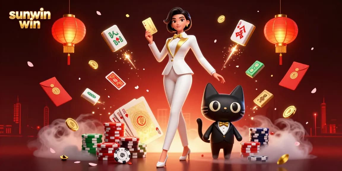 Engage in thrilling games at sunwin win with a glamorous dealer and exciting casino elements.