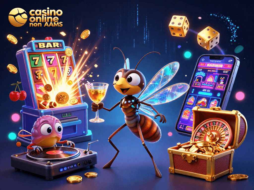 Il casinò online non AAMS offre emozioni con simboli della fortuna e jackpot esplosivi.