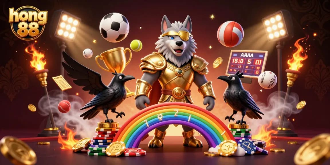 Join the excitement at hong 88 as the Odin wolf and ravens illuminate the casino realm.