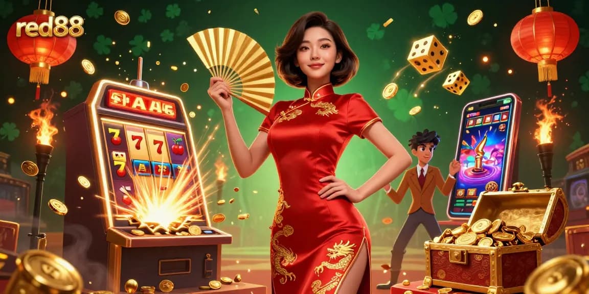 Experience the exhilarating gameplay at red88, where vibrant elements create a thrilling casino atmosphere.