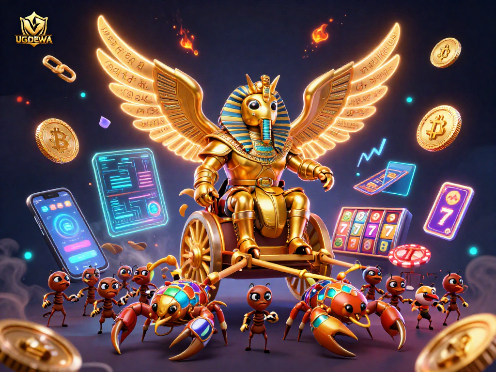 Experience thrilling gameplay with UGDEWA while witnessing a spectacular 3D casino scene.