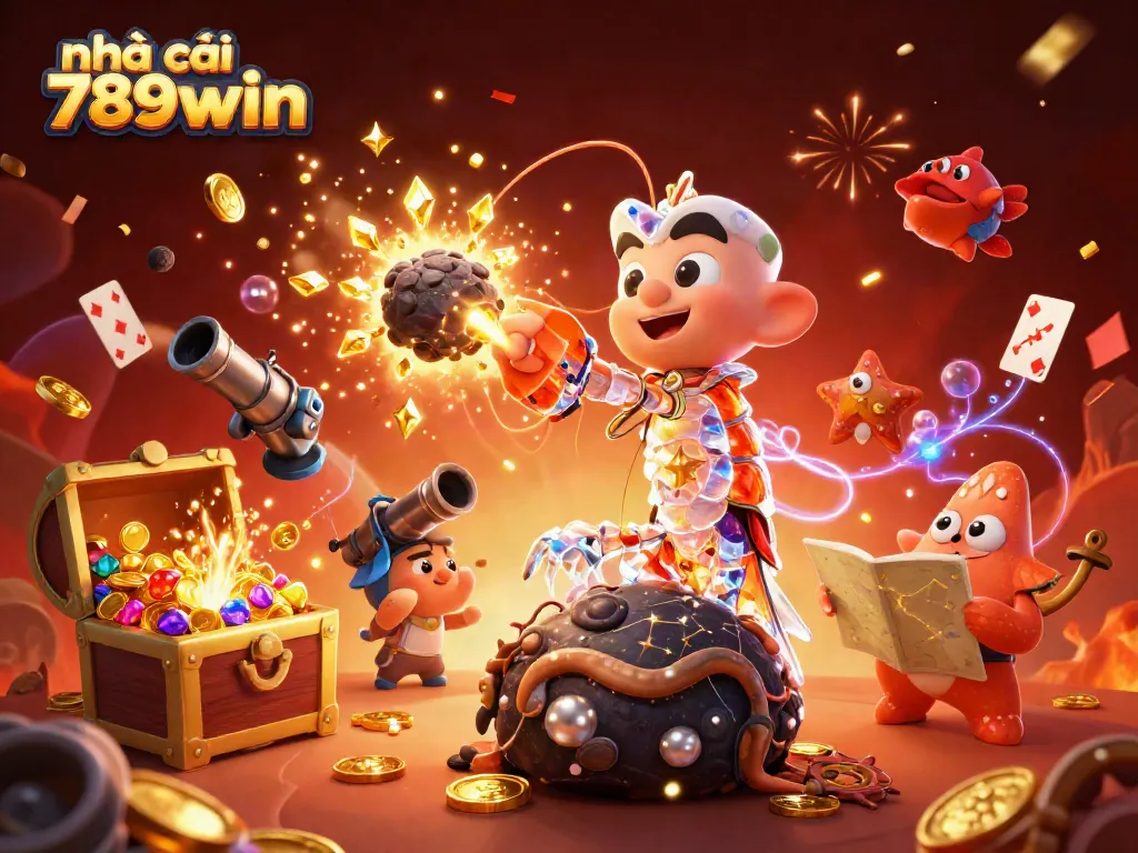 Engage with nhà cái 789win as a galactic samurai mantis shrimp uncovers treasures amidst vibrant casino elements.