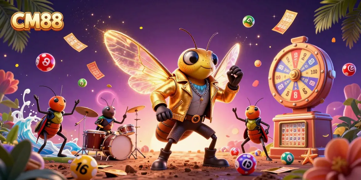Enjoy the excitement of CM88 with vibrant lottery elements and a dynamic rock star scene.