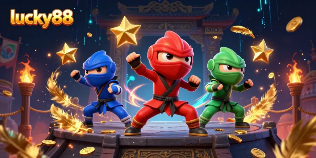 Experience the vibrant energy of lucky88 as chameleon ninjas bring dynamic casino action to life.