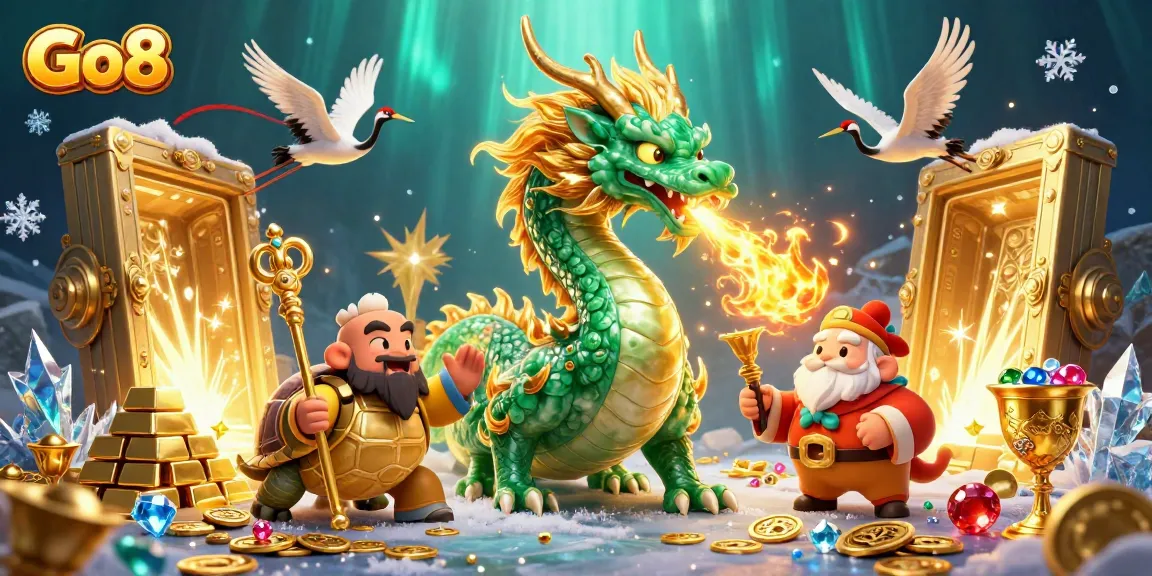Engage with the Go8 casino scene, showcasing luck and treasures in a vibrant fantasy environment.