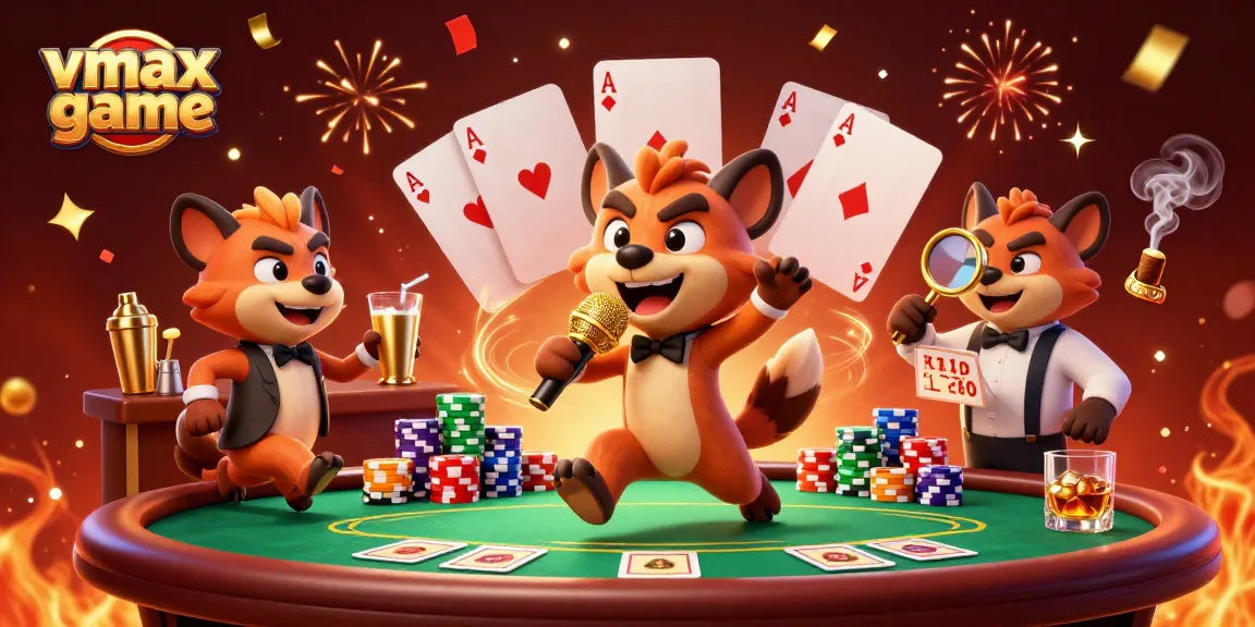 Engage with the vmax game in a vibrant casino atmosphere with hyenas as lively characters.