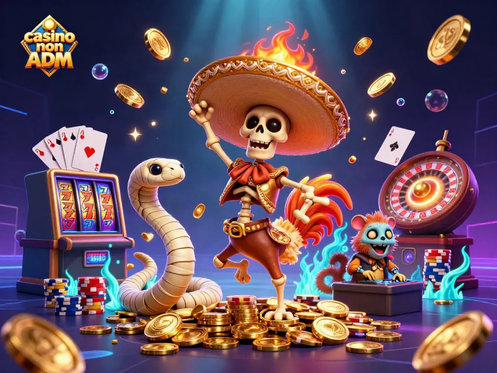 Gioca divertendoti con i bonus offerti nei casino non ADM, circondati da simboli scintillanti e fortuna.