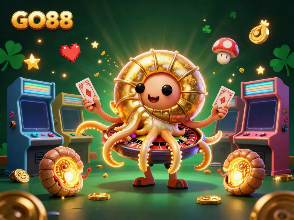 Experience the immersive world of GO88 with interactive characters and vibrant casino elements.