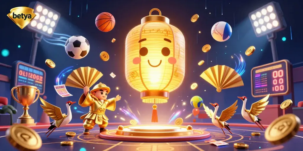 Engage with betya's thrilling sports betting experience amidst lively 3D elements and premium visuals.