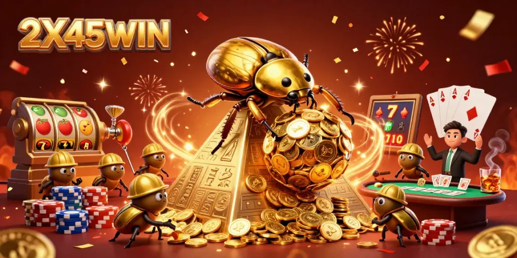 Menangkan besar dengan 2X45WIN saat bermain slot dengan simbol keberuntungan dan jackpot.