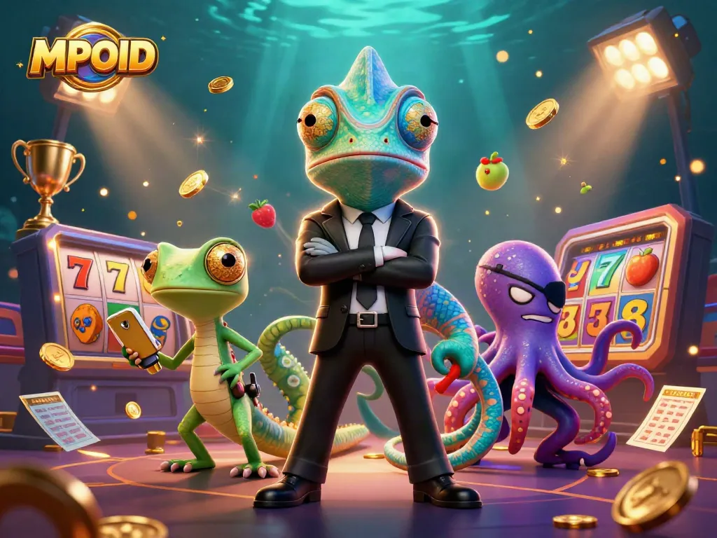 Engage in the thrilling world of MPOID with vibrant 3D characters and dynamic casino elements.