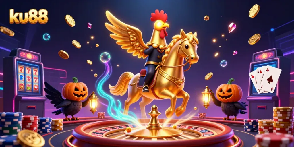 Experience winning moments at ku88 with vibrant casino elements and immersive 3D characters.