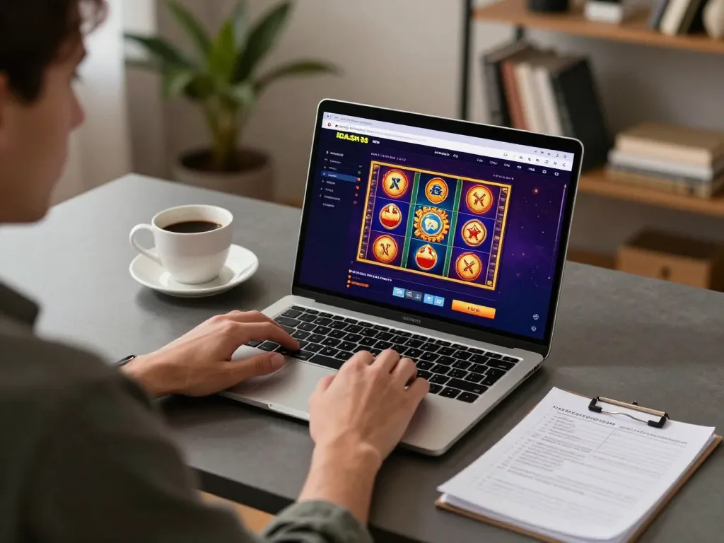 Engaging gameplay on IDCASH 88 online casino, showcasing vibrant slot games and strategic focus.