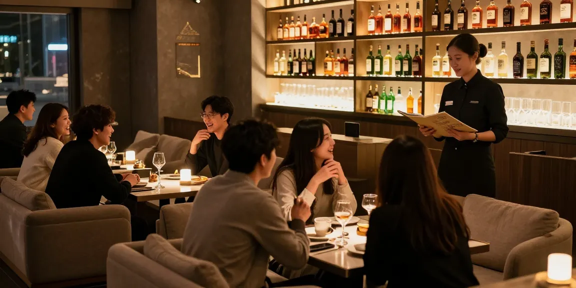 강남 타이밍에서 고객들이 편안하게 즐기는 화려한 유흥 공간 모습