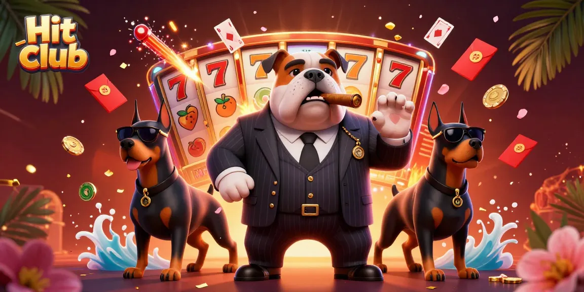 Experience the Hit club excitement with animated slot reels, poker, and vibrant casino characters!