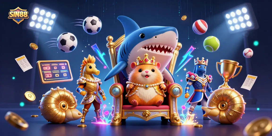 Experience winning strategies with SIN88's dynamic sports and casino illustration