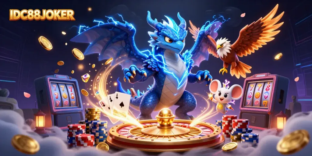 Experience thrilling gameplay at IDC88JOKER with our dynamic casino art featuring enchanting characters.