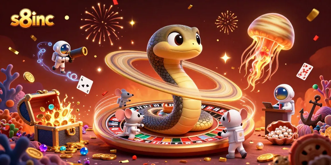 Experience thrilling bets at s8inc with a cosmic casino scene featuring animated characters and rich gaming elements.