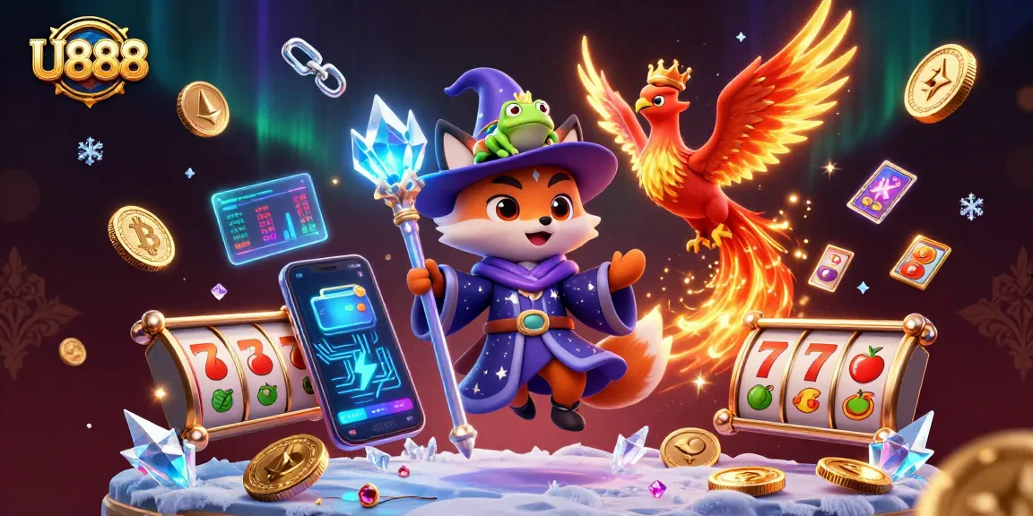 Play thrilling slots at U888 online casino, featuring magical characters and vibrant game elements.