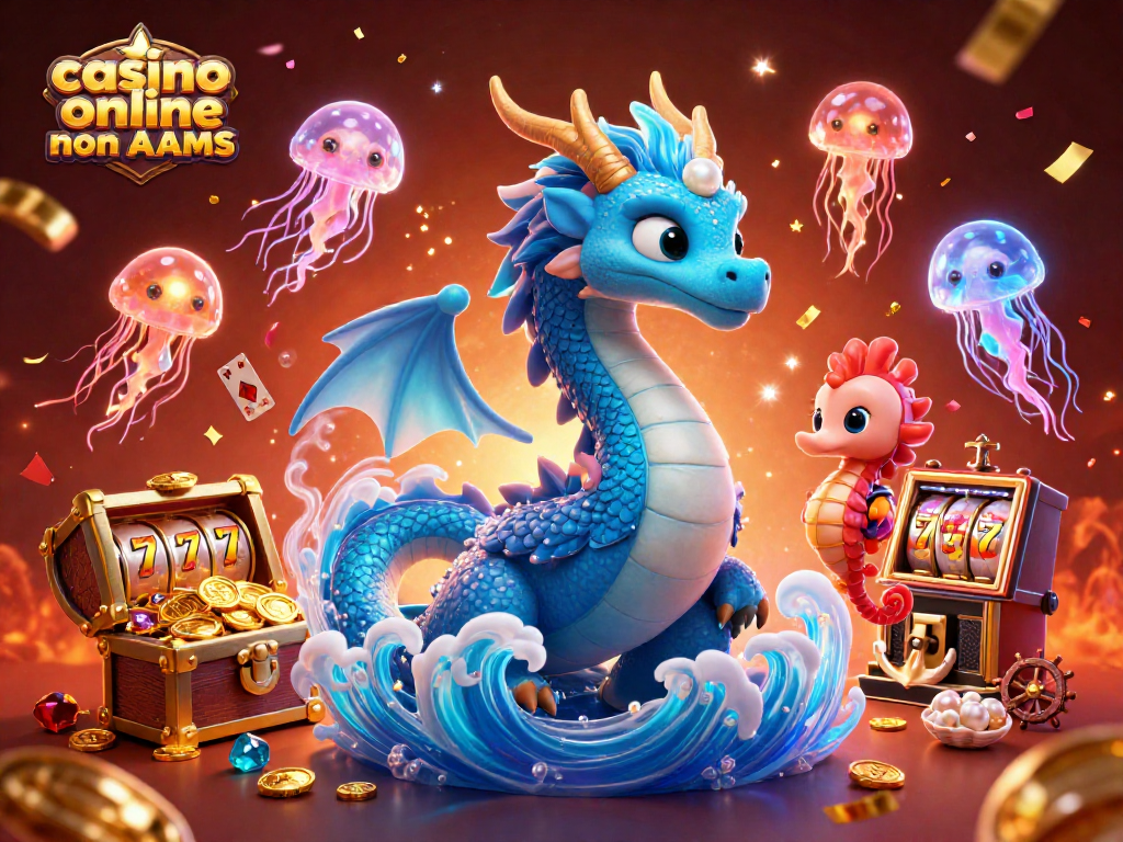 Gioca ai migliori casinò online non AAMS con un drago acquatico e tesori sottomarini.