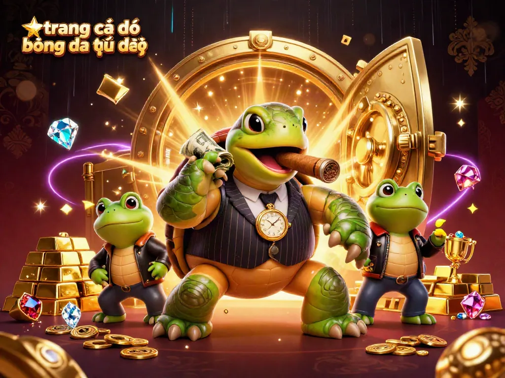 Khám phá trang cá độ bóng đá trực tiếp với hình ảnh 3D sống động, thể hiện các nhân vật độc đáo và kho báu lấp lánh.