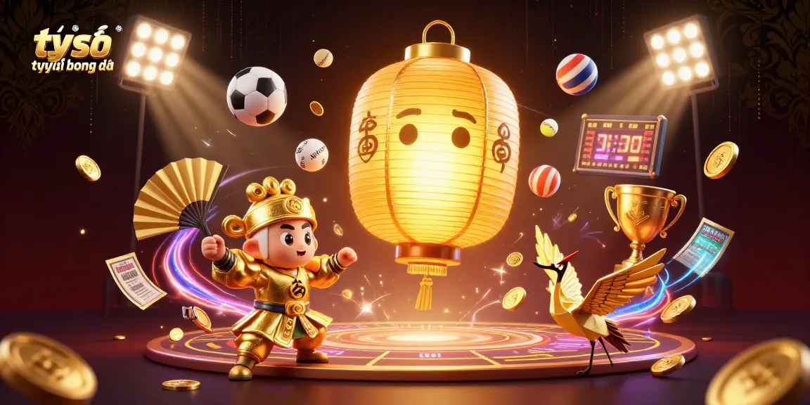 Experience tỷ số trực tiếp bóng đá with dynamic sports elements and glowing characters at a vibrant night market casino.
