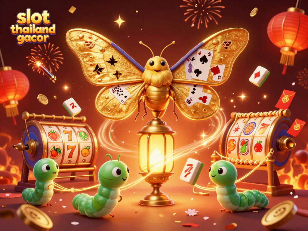 Engage in slot thailand gacor with dazzling slot reels, card motifs, and vibrant casino imagery.