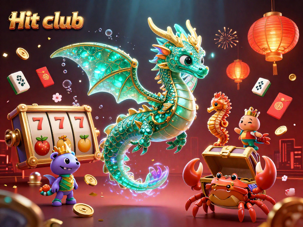 Experience the vibrant world of Hit club with enchanting slot games and a dynamic fantasy scene.
