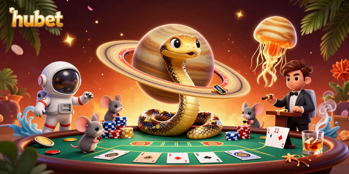 Experience thrilling bets at hubet with a cosmic roulette scene featuring unique characters and dynamic elements.