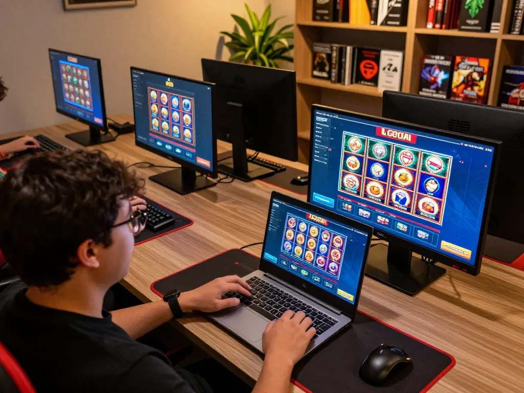 LGO GOAL showcasing engaging online gameplay on a laptop, highlighting casino strategies