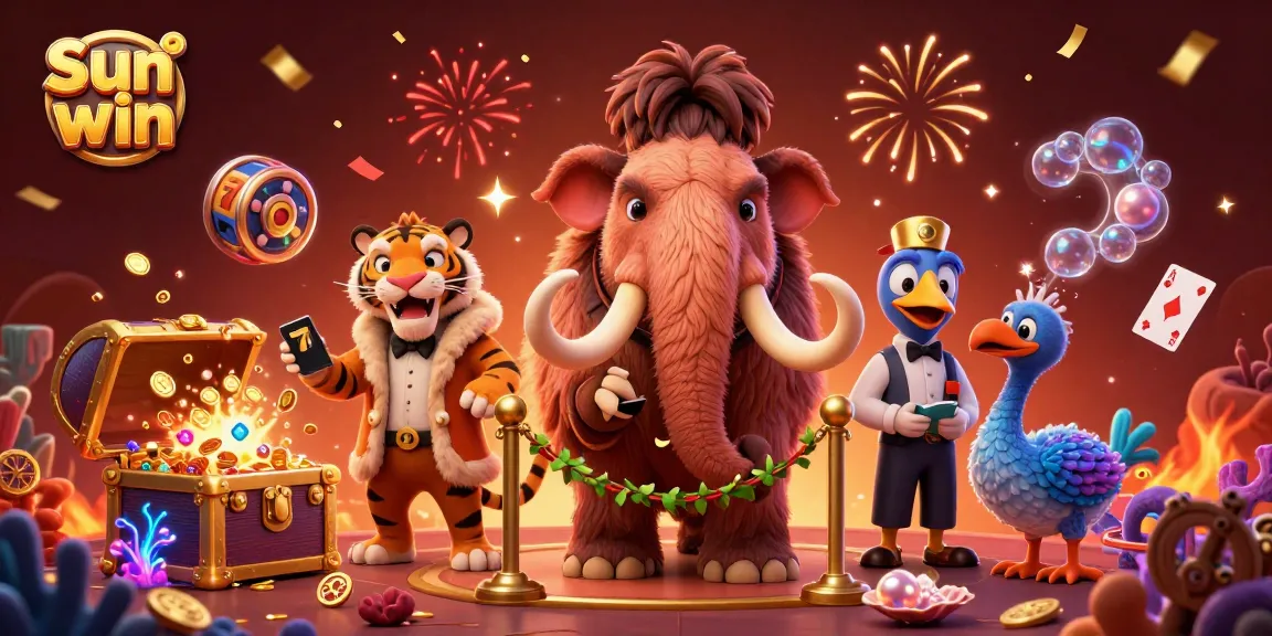 Experience thrilling moments with Sun win as playful characters welcome you to the casino world.