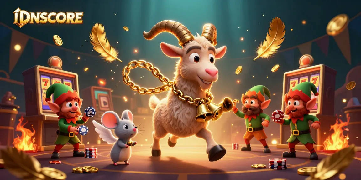 IDNSCORE transforms the casino experience with playful characters in a vibrant gaming scene.