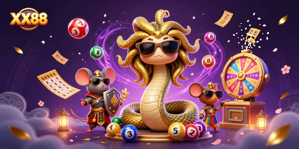 Win big at XX88 with lotteries, colorful prizes, and lively characters in a thrilling gaming scene.
