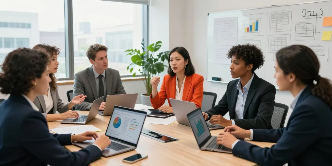 Professional networking for Führungskräfte in a vibrant corporate meeting with executives collaborating on strategies.