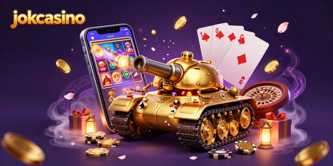 Experience the excitement of jokacasino with a vibrant 3D casino scene featuring a golden beetle tank.