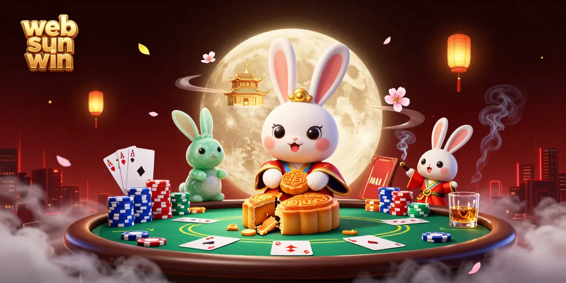 Win big with web sun win at the moon casino featuring playful rabbits and poker excitement.