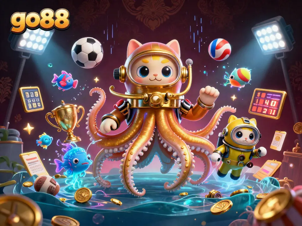 Experience thrilling gaming action with go88 in a vibrant underwater scene filled with dynamic elements and characters.