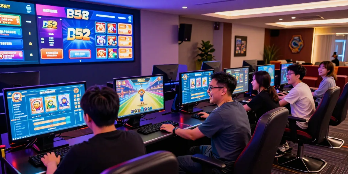 Active players enjoying the B52 gaming experience with vibrant visuals and engaging atmosphere.