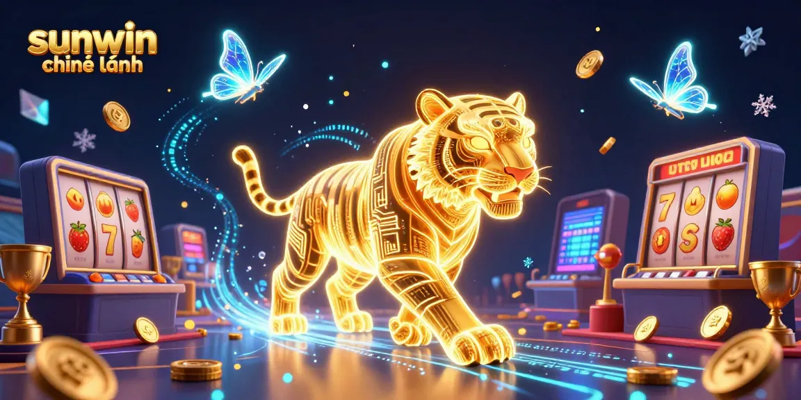 Experience thrilling gaming adventures with sunwin chính hãng in this dynamic casino illustration featuring vibrant characters and game elements.