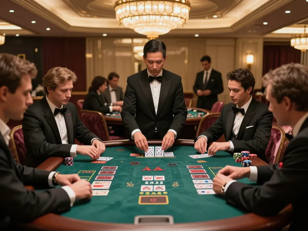 Participating in a high-stakes game at BERLIAN889 Alternatif casino, showcasing an exclusive blackjack table.