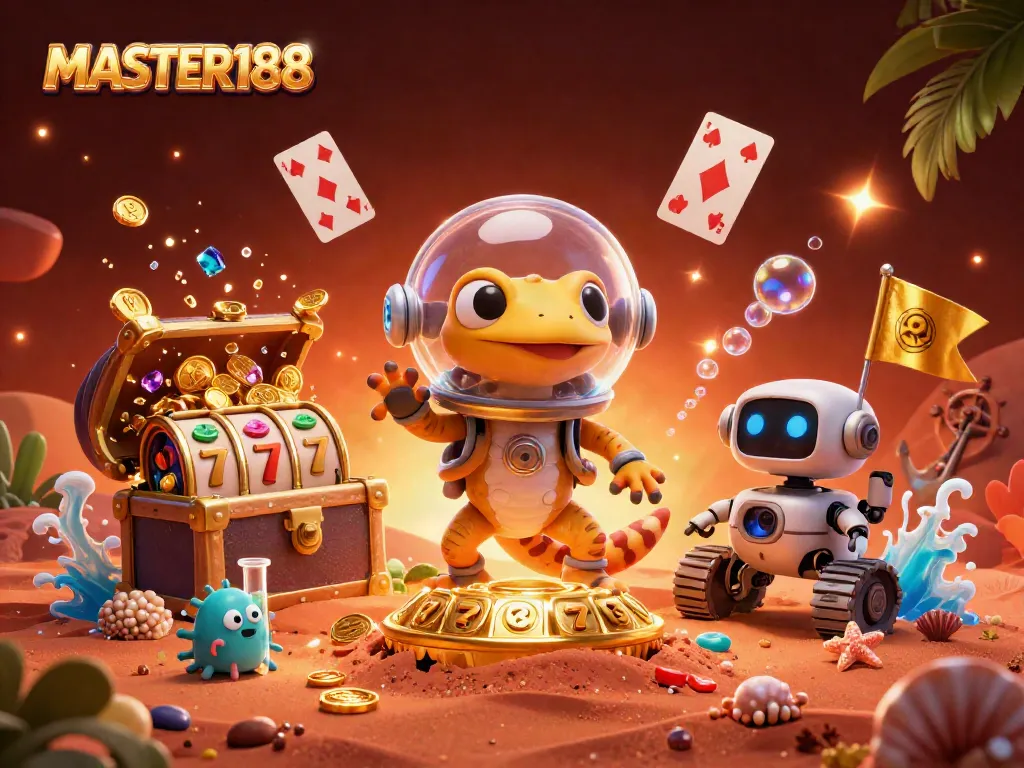 Experience the exciting charm of MASTER188 in a vibrant alien casino adventure.