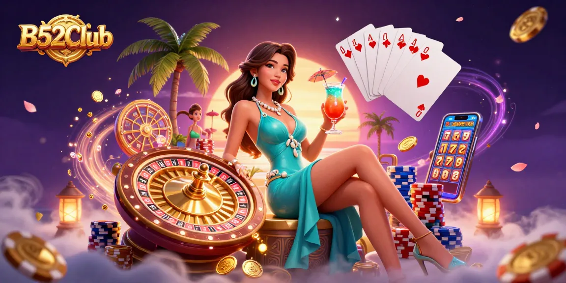 Experience thrilling gameplay at B52Club with vibrant casino elements and glamorous settings.