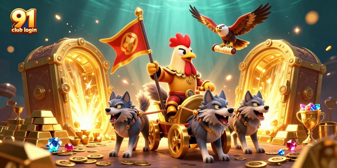 Engage with the thrilling 91 club login experience in a vibrant casino-themed scene.