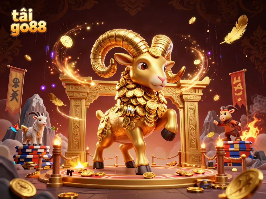 Engage with the vibrant scene featuring tải go88, a dynamic depiction of casino excitement with golden elements.